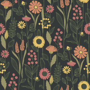 Charcoal Jane Peel & Stick Wallpaper