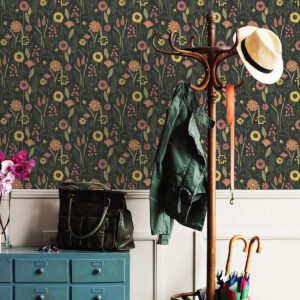 Charcoal Jane Peel & Stick Wallpaper