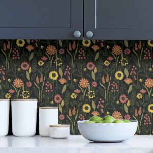 Charcoal Jane Peel & Stick Wallpaper