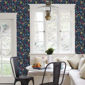 Navy Jane Peel & Stick Wallpaper