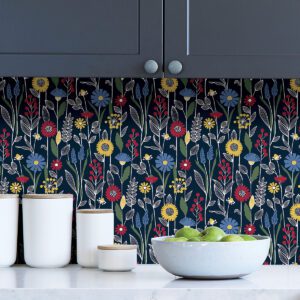 Navy Jane Peel & Stick Wallpaper