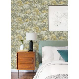 Yellow Grey le Forestier Peel and Stick Wallpaper