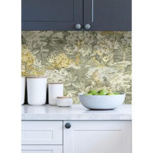 Yellow Grey le Forestier Peel and Stick Wallpaper