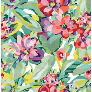Multi Belles Fleurs Peel and Stick Wallpaper