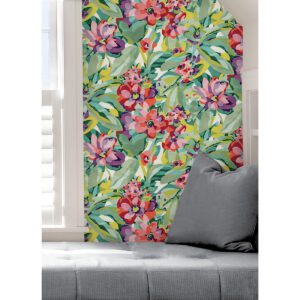 Multi Belles Fleurs Peel and Stick Wallpaper