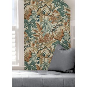 Spice Feuilles Peel and Stick Wallpaper