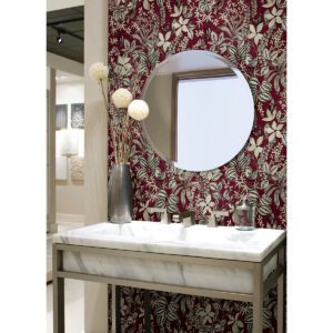 Burgundy Willa Flower Peel and Stick Wallpaper