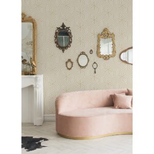Cream Ramsey Geometric Peel and Stick Wallpaper