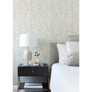 Gold Seraphina Geometric Peel and Stick Wallpaper