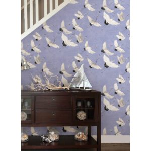 Hydrangea Halcyon Birds Peel & Stick Wallpaper
