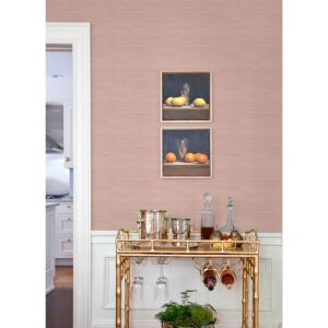 Berry Classic Faux Grasscloth Peel and Stick Wallpaper