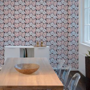 Pink Pieni Unikko Peel and Stick Wallpaper