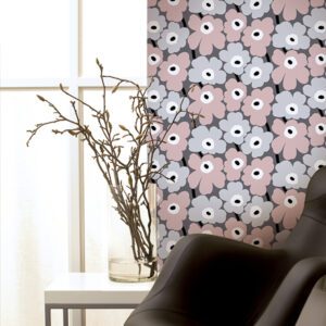 Pink Pieni Unikko Peel and Stick Wallpaper
