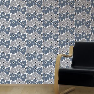 Grey Pieni Unikko Peel and Stick Wallpaper