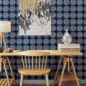 Navy Puketti Peel and Stick Wallpaper