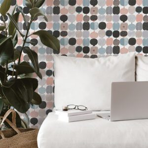 Pink and Grey Kompotti Peel and Stick Wallpaper
