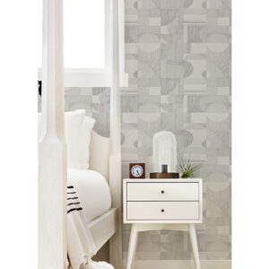 Silver Margo Geometric Peel and Stick Wallpaper