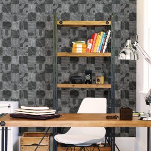 0061434 black vaughn geometric peel and stick wallpaper.jpeg