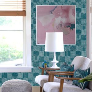 Teal Vaughn Geometric Peel & Stick Wallpaper