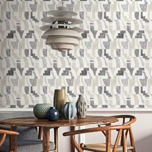 0061449 taupe multi lenny geometric peel and stick wallpaper.jpeg