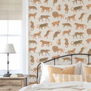 0061868 tangerine kitty kitty novelty peel and stick wallpaper.jpeg