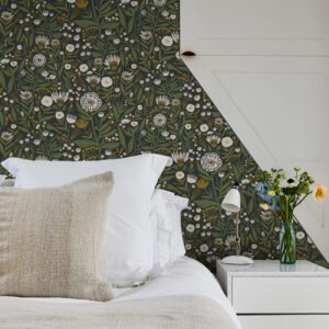 Black Marigold Forest Flower Peel and Stick Wallpaper