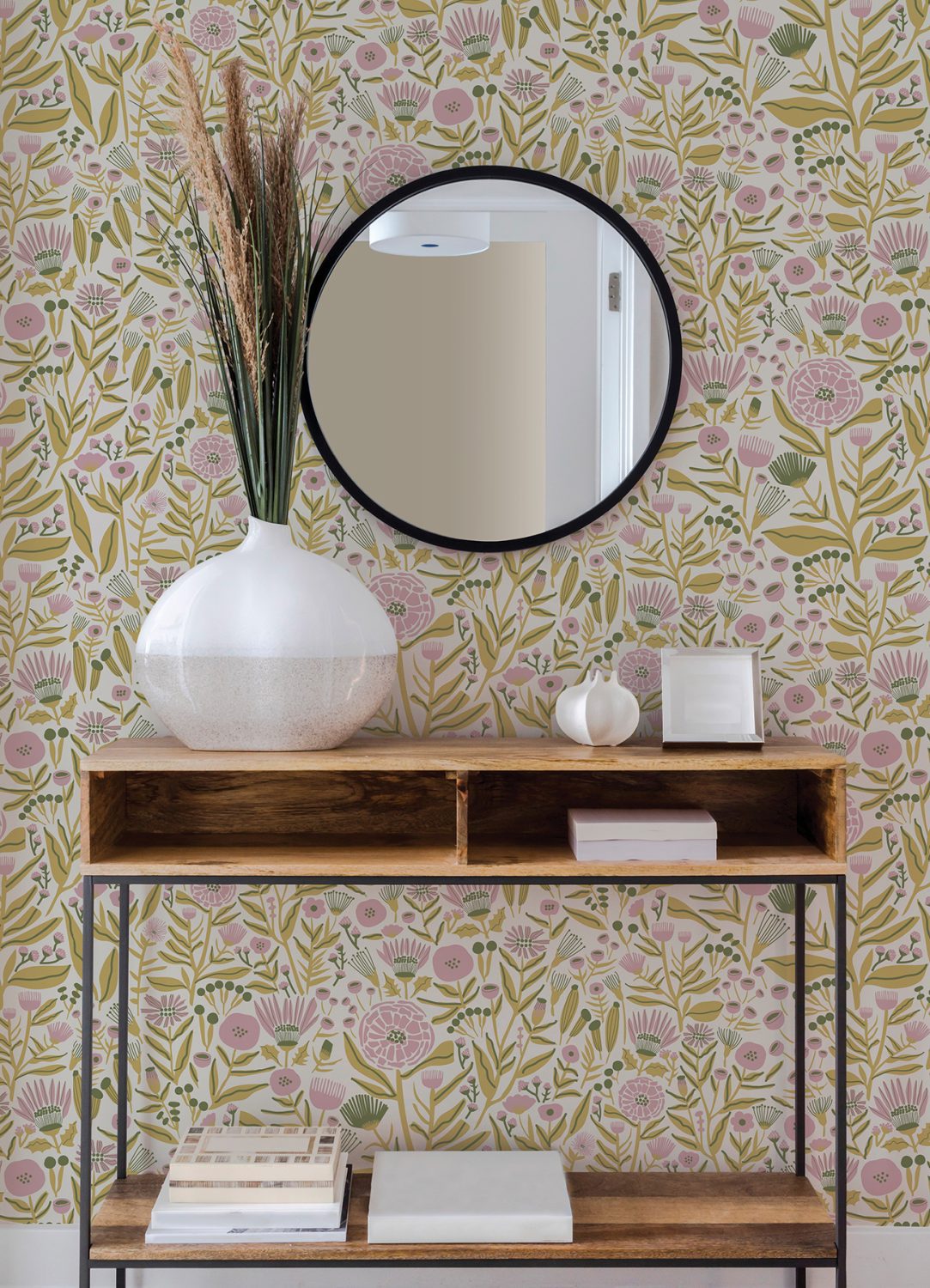 0061878 yellow marigold forest flower peel and stick wallpaper.jpeg