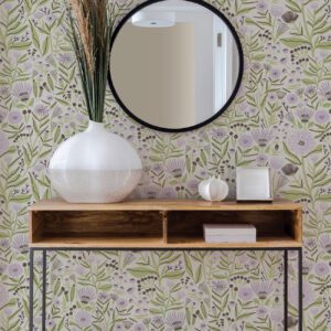 Lilac Marigold Forest Flower Peel and Stick Wallpaper