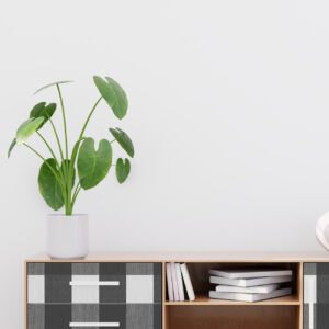 Charcoal Buffalo Plaid Plaid Peel and Stick Wallpaper