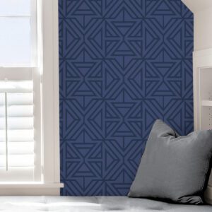 Blue Linear Peel and Stick Wallpaper