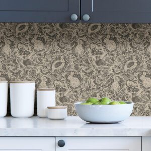 Charcoal Terrene Peel & Stick Wallpaper