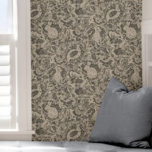 Charcoal Terrene Peel & Stick Wallpaper