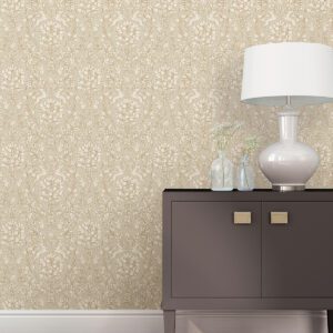 Taupe Enchanted Peel and Stick Wallpaper
