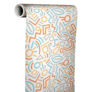 Multi Doodle Abstract Peel and Stick Wallpaper