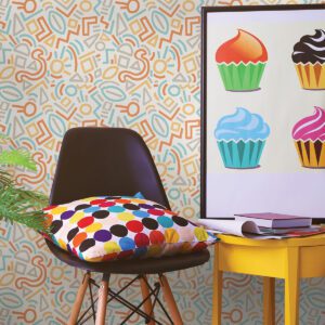 Multi Doodle Abstract Peel and Stick Wallpaper