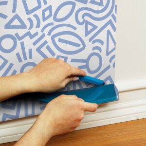 Periwinkle Doodle Abstract Peel and Stick Wallpaper