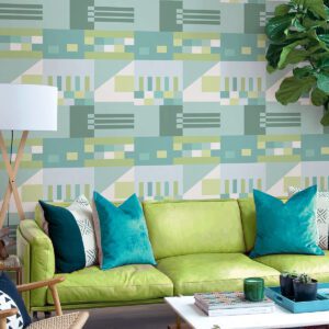 Multi Cool Kiki Shapes Peel and Stick Wallpaper