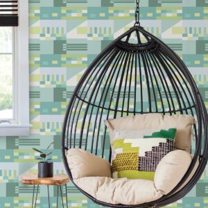 Multi Cool Kiki Shapes Peel and Stick Wallpaper