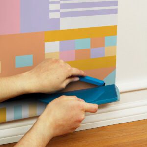 Multi Warm Kiki Shapes Peel and Stick Wallpaper