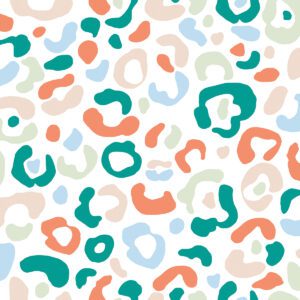 Multi Bright Leopard Spots Peel and Stick Wallpaper