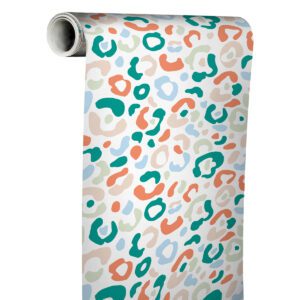 Multi Bright Leopard Spots Peel and Stick Wallpaper