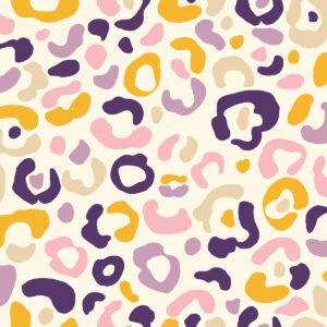 Multi Purple Leopard Spots Peel and Stick Wallpaper