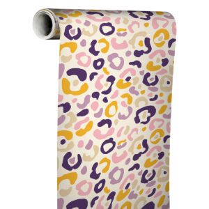 Multi Purple Leopard Spots Peel and Stick Wallpaper
