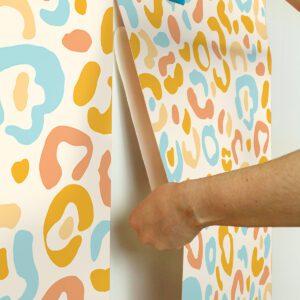 Multi Warm Leopard Spots Peel and Stick Wallpaper