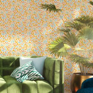 Multi Warm Leopard Spots Peel and Stick Wallpaper