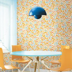 Multi Warm Leopard Spots Peel and Stick Wallpaper
