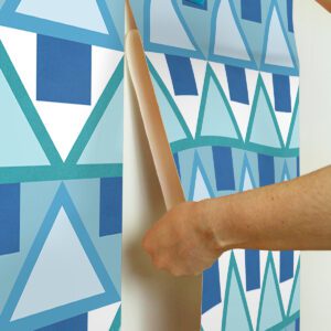 Blue Madaket Geometric Peel and Stick Wallpaper