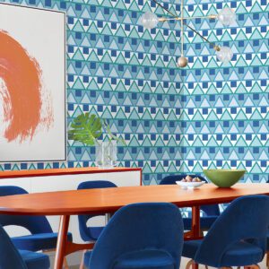 Blue Madaket Geometric Peel and Stick Wallpaper