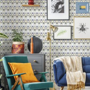 Grey Madaket Geometric Peel and Stick Wallpaper