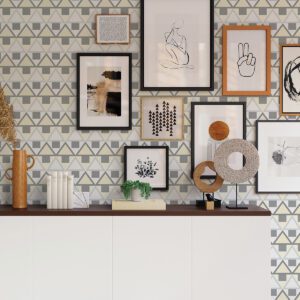 Grey Madaket Geometric Peel and Stick Wallpaper